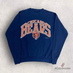 Nfl Chicago Bears Graphic Navy Retro Sweatshirt Unisex Men Women